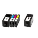 HP 934XL/HP 935XL סט מלא 4 ראשי דיו תואמים + שחור תואם נוסף