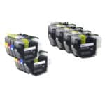 2 סטים מלאים ראשי דיו תואמים + 4 ראשי דיו שחורים תואמים למדפסת Brother LC3213