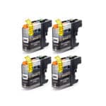 4 ראשי דיו שחור תואם Brother LC22U black ברדר