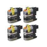 4 ראשי דיו תואמים שחורים brother LC123BK/LC121BK ברדר