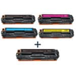 HP 125A סט טונרים תואמים + שחור נוסף CB540A-CB543A