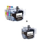 סט מלא 4 ראשי דיו תואמים + שחור נוסף למדפסת Brother LC422XL