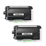 זוג 2 יחידות טונר שחור תואם Brother TN3601XXL