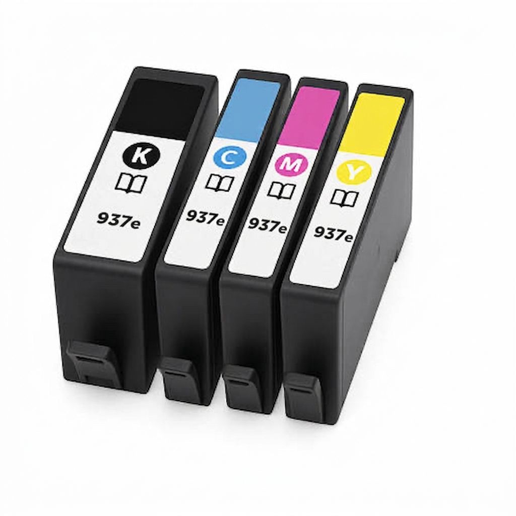 1111 סט מלא 4 ראשי דיו תואמים בכמות גדולה HP 937E – תמונה 1